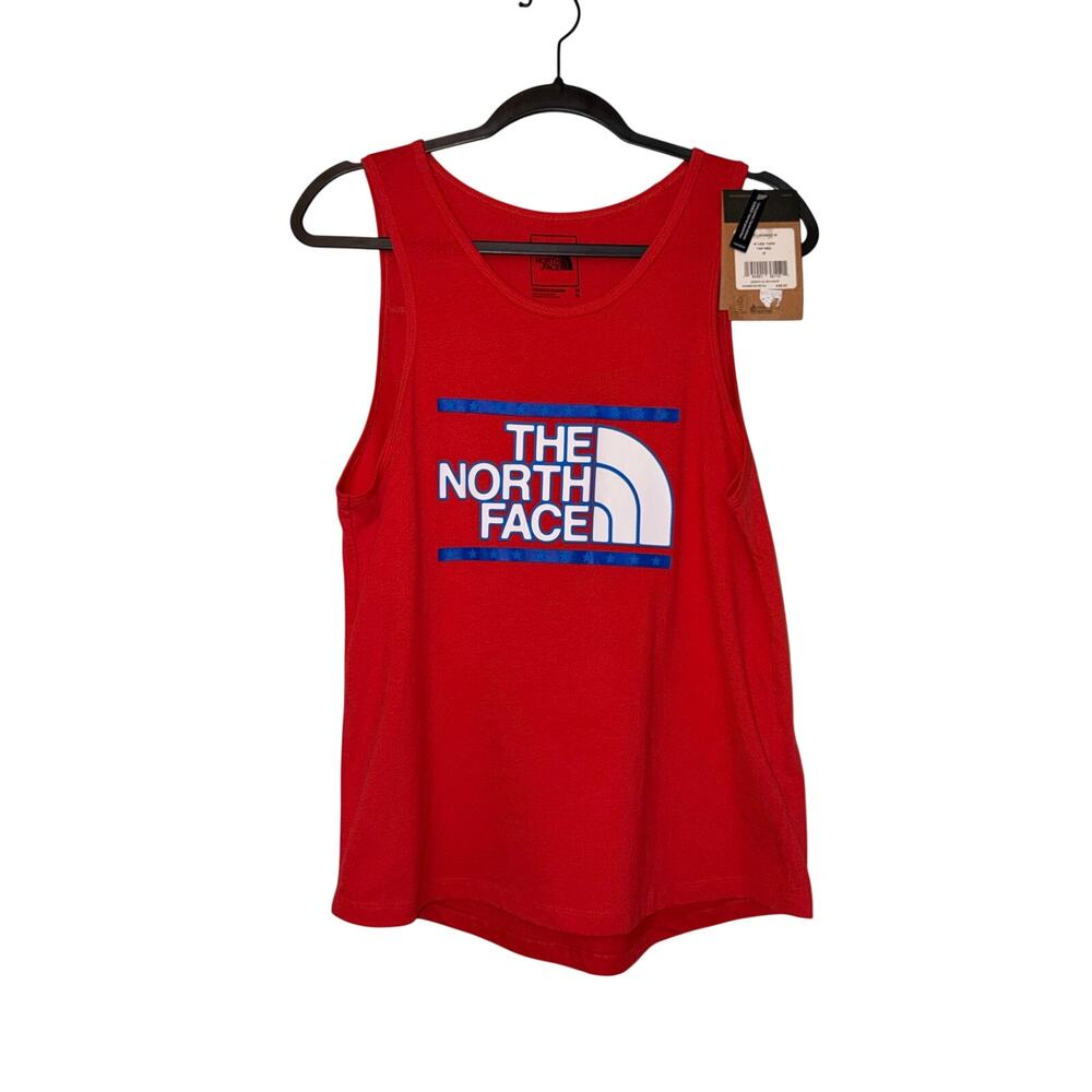 The North Face Women M USA Tank Top TNF Red Patriotic Graphic NWT $25